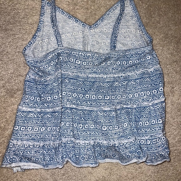 American Eagle Outfitters Blue and White Patterned Camisole - Picture 2 of 5